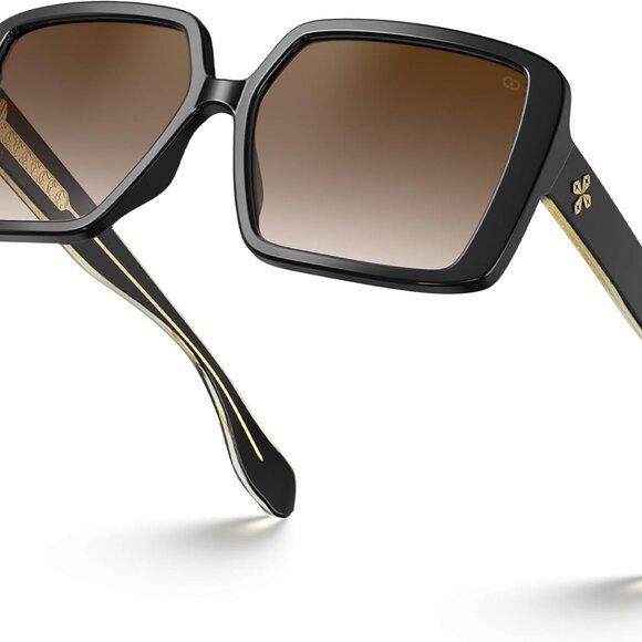 Oversized Square Sunglasses Womens Big Large Wide Designer Trendy Fashion main image 5